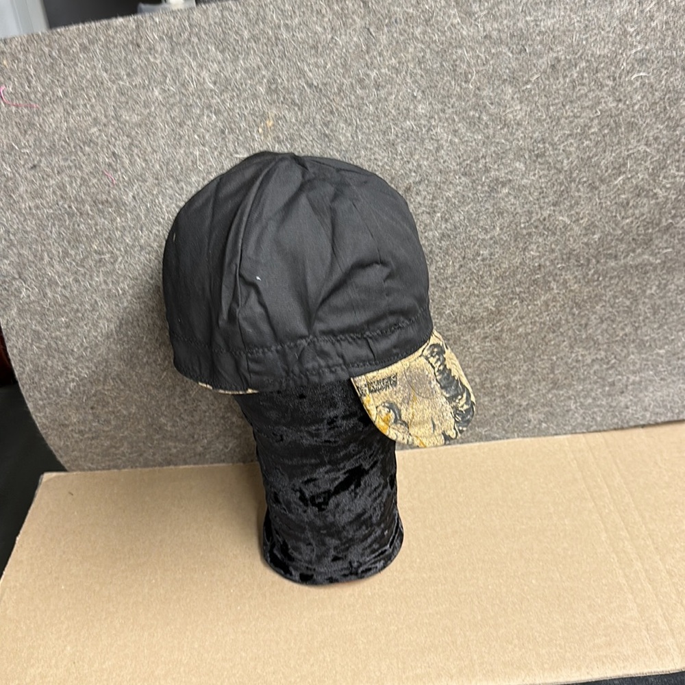 Welding Caps, cotton, lined, padded flap, deep cap, Reversible - Picture 2 of 5